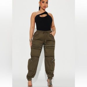 Keepin it casual cargo jogger - olive